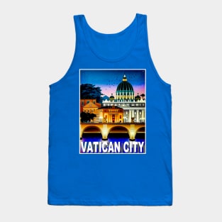 Vatican City The Holy See Travel and Tourism Vintage Poster Print Tank Top